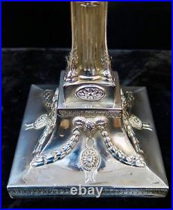 Vintage Early 20th Century Sheffield Candle Holders, silver-plate