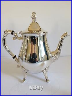 Vintage Elegant Silver Plate 4 Piece Tea & Coffee Set Unused