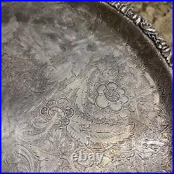 Vintage Ellis Barker Silverplate Tray Old Beautiful