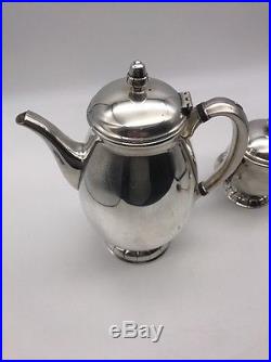 Vintage Empire Crafts Silver Plate Tea Coffee Set COMPLETE Silk Lined Chest 114