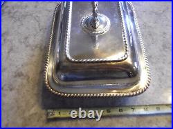 Vintage English Silver Plate Lidded Serving Dish