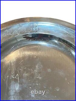 Vintage Ercuis French Navy Silver Serving Plate 13 380 Marine Nationale