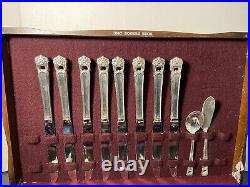 Vintage Eternally Yours by 1847 Rogers Silver-plate Flatware Set Wooden Box