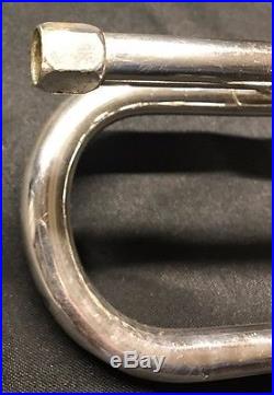 Vintage F. E. Olds Ambassador trumpet in silver plate with case