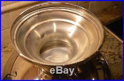 Vintage FB Rogers 1883 Silver Plate Footed Punch Bowl Set 20 Cups, Ladle & Tray
