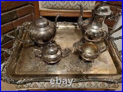 Vintage FB Rogers Silver Plated Coffee & Tea Set. 5 Pieces. #2391