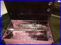 Vintage FRENCH BESSON TRUMPET MADE BY KANSTUL #1694 Silver PLATE