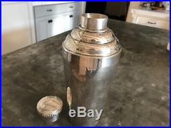 Vintage FRENCH COCKTAIL SHAKER, Silver Plate, 1950s-60s, MARKED