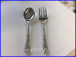 Vintage Floral Silverplated Flatware design Made in China 10 plate setting