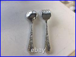 Vintage Floral Silverplated Flatware design Made in China 10 plate setting