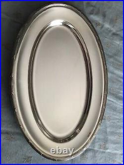 Vintage Fracalanza Heavy 20 / 51 cm Oval Silver Plate Platter