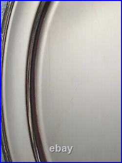 Vintage Fracalanza Heavy 20 / 51 cm Oval Silver Plate Platter
