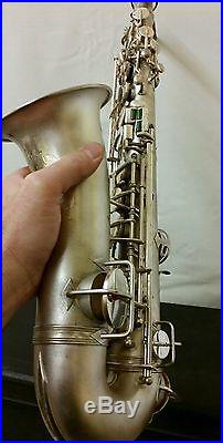 Vintage Frank Holton Silver plate saxophone 3 day NR