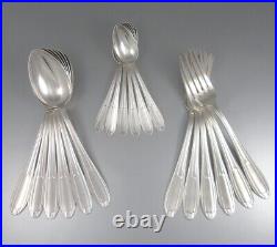 Vintage French Art Deco Silver Plate Flatware Set for Six, Noël Collet, 18 pcs