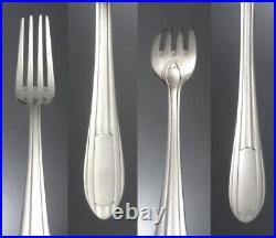 Vintage French Art Deco Silver Plate Flatware Set for Six, Noël Collet, 18 pcs