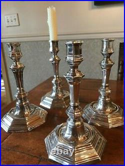 Vintage French CHRISTOFLE Cluny Candlestick, Silver Plated