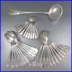 Vintage French Silver Plate Flatware Set for Twelve, 36 pcs, Louis XV Style 1930