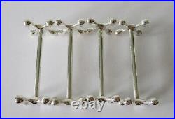 Vintage French X-Mitered Crossed Silver Plate Knife Rests 4 Pieces