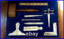 Vintage Full Sized Set of Silver Plated Masonic Working Tools (probably Spencer)