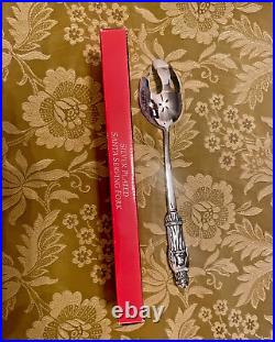 Vintage GODINGER SiILVER Plated SANTA Serving Fork New W Box Happy Holidays