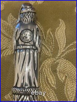 Vintage GODINGER SiILVER Plated SANTA Serving Fork New W Box Happy Holidays