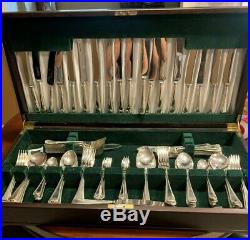 Vintage George Butler Sheffield Canteen Of Cutlery Classic Bead Design 124 piece