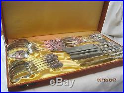 Vintage Germany Solingen Reif 90 Rostfrei Silver Plate 24 pc Silverware with Box