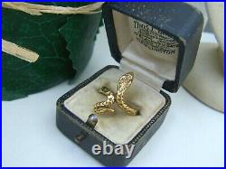 Vintage Gold Plated Solid Sterling Silver Snake Cobra Serpent Ring Size M 6 Rare