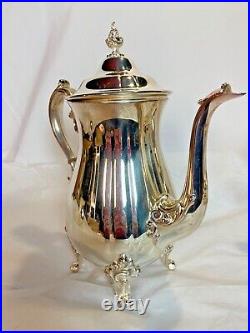 Vintage Gorham Heritage Silver Plated Set Coffee Tea Sugar Creamer