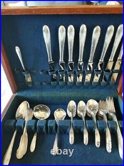Vintage Gorham Plate Pat 1940 Silver Plated Flatware Service For 8 LOOK