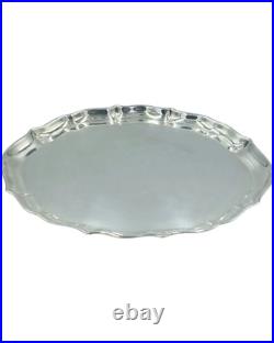Vintage Gorham Silver Plate Chippendale Oval Card Trinket Tray 6x8
