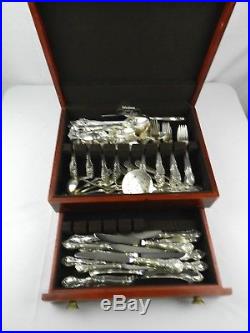 Vintage Gorham Silverplate Silverware 97 pieces with Chest McGraw Pacific
