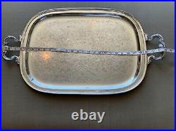 Vintage Gorham YC1912 Silver Plate Serving Tray Butler Platter 22x16 with Handles