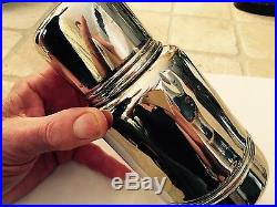Vintage Gucci Silver Plated Travel Picnic Set Thermos Flask Cups Leather Case
