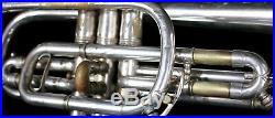 Vintage HN White King Cornet with Original Case 1905-1910, Silver Plated