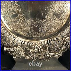Vintage Haddon Hall Official Reproduction Sheffield Silver Plate 6 Serving Tray