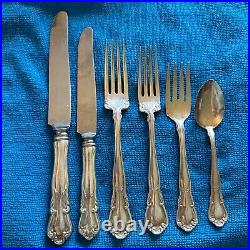 Vintage Haddon Pattern 33 piece Silver-plate Flatware Set