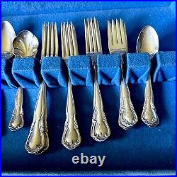 Vintage Haddon Pattern 33 piece Silver-plate Flatware Set