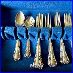 Vintage Haddon Pattern 33 piece Silver-plate Flatware Set