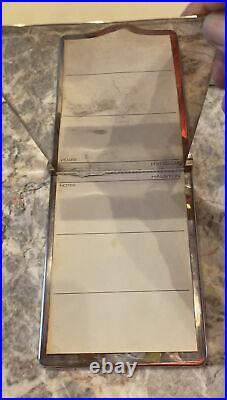 Vintage Halston Note Pad Silver Plate Cover. New York Madison Ave. 1970s Rare