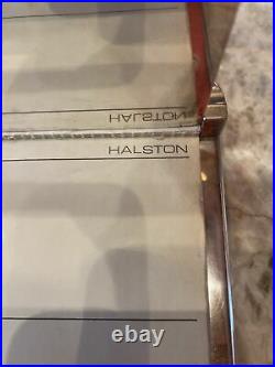 Vintage Halston Note Pad Silver Plate Cover. New York Madison Ave. 1970s Rare
