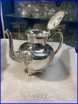 Vintage Handcrafted Silver Plated Brass Moroccan Teapot