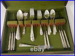 Vintage Harmony House Danish Queen AA+ Silver Plate Flatware Set Service for 8