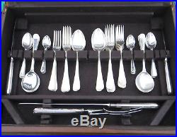 Vintage Harrods Bead Pattern Silver Plated Canteen of Cutlery 79 pieces