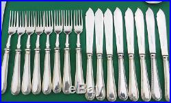 Vintage Harrods Bead Pattern Silver Plated Canteen of Cutlery 79 pieces