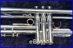 Vintage Henri Selmer Paris Radial Trumpet Silver Plate withcase and mouthpiece