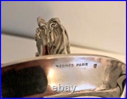 Vintage Hermes Silver Plated Horse Head Equestrian Candle Holder Euc