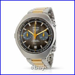 Vintage Heuer Carrera Men's Watch in Stainless Steel & Gold Plated
