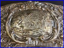 Vintage Holland Silverplate On Copper Embossed Plate, Number 3688 With Hallmark