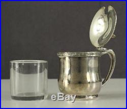 Vintage ILLINOIS CENTRAL RAILROAD Reed Barton Silver Plate Mustard Sugar 0192-H